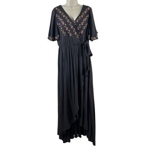 JODIFL | Dresses | Jodifl Parklan Embroidered Wrap Dress In Jade